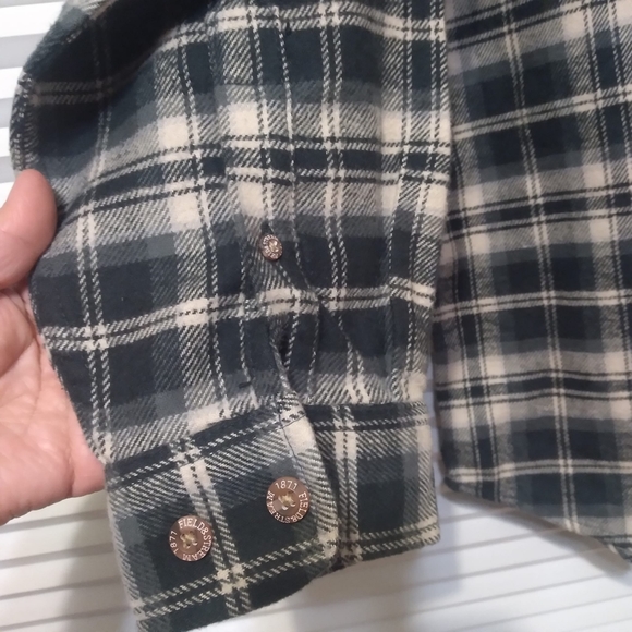 Field & Stream Men's Size-L Green Heavy Flannel Plaid Button Up Shirt Ou… - Picture 6 of 8